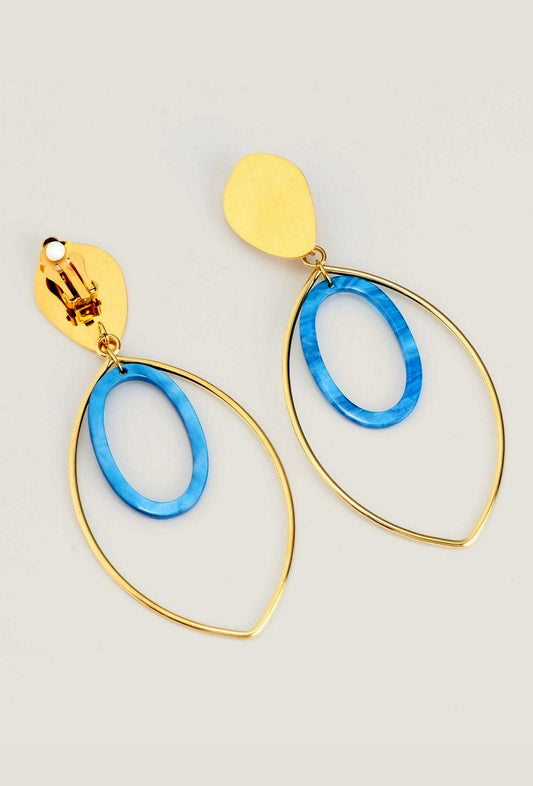 Boucles d'oreilles clip Yamenia en acier inoxydable