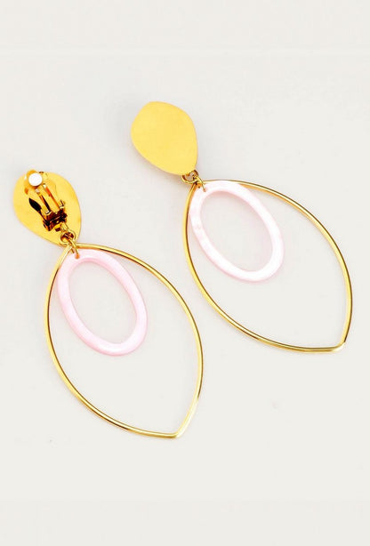 Boucles d'oreilles clip Yamenia en acier inoxydable