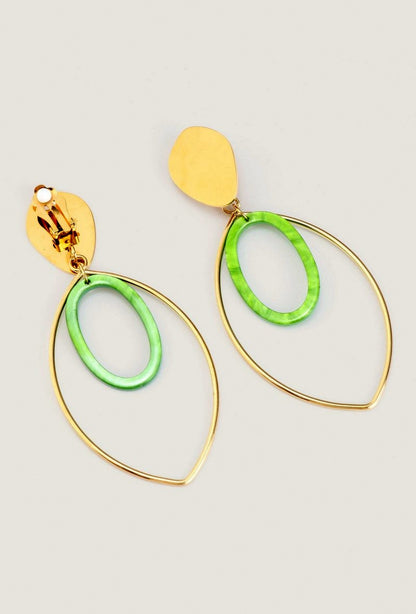 Boucles d'oreilles clip Yamenia en acier inoxydable