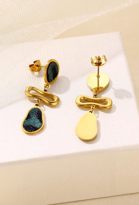 Boucle d'oreille tige Yaqouta en acier inoxydable