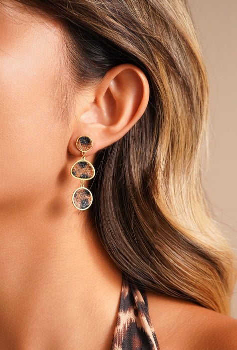 Boucle d'oreille tige Yassira en acier inoxydable