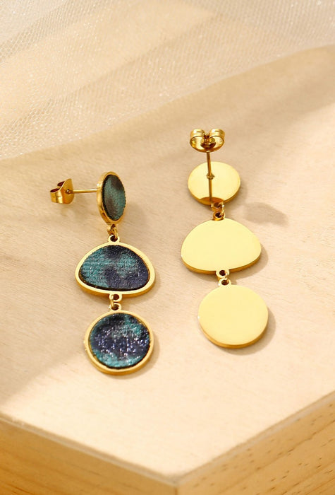 Boucle d'oreille tige Yassira en acier inoxydable