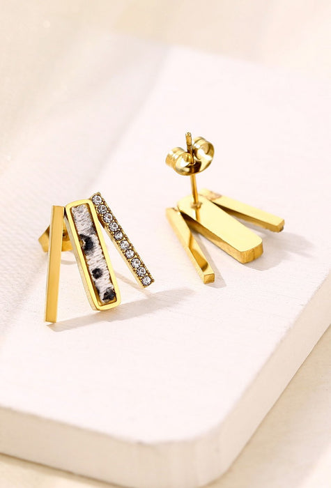 Boucle d'oreille tige Yawaqit en acier inoxydable