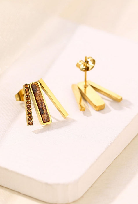 Boucle d'oreille tige Yawaqit en acier inoxydable