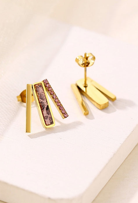 Boucle d'oreille tige Yawaqit en acier inoxydable