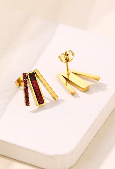 Boucle d'oreille tige Yawaqit en acier inoxydable