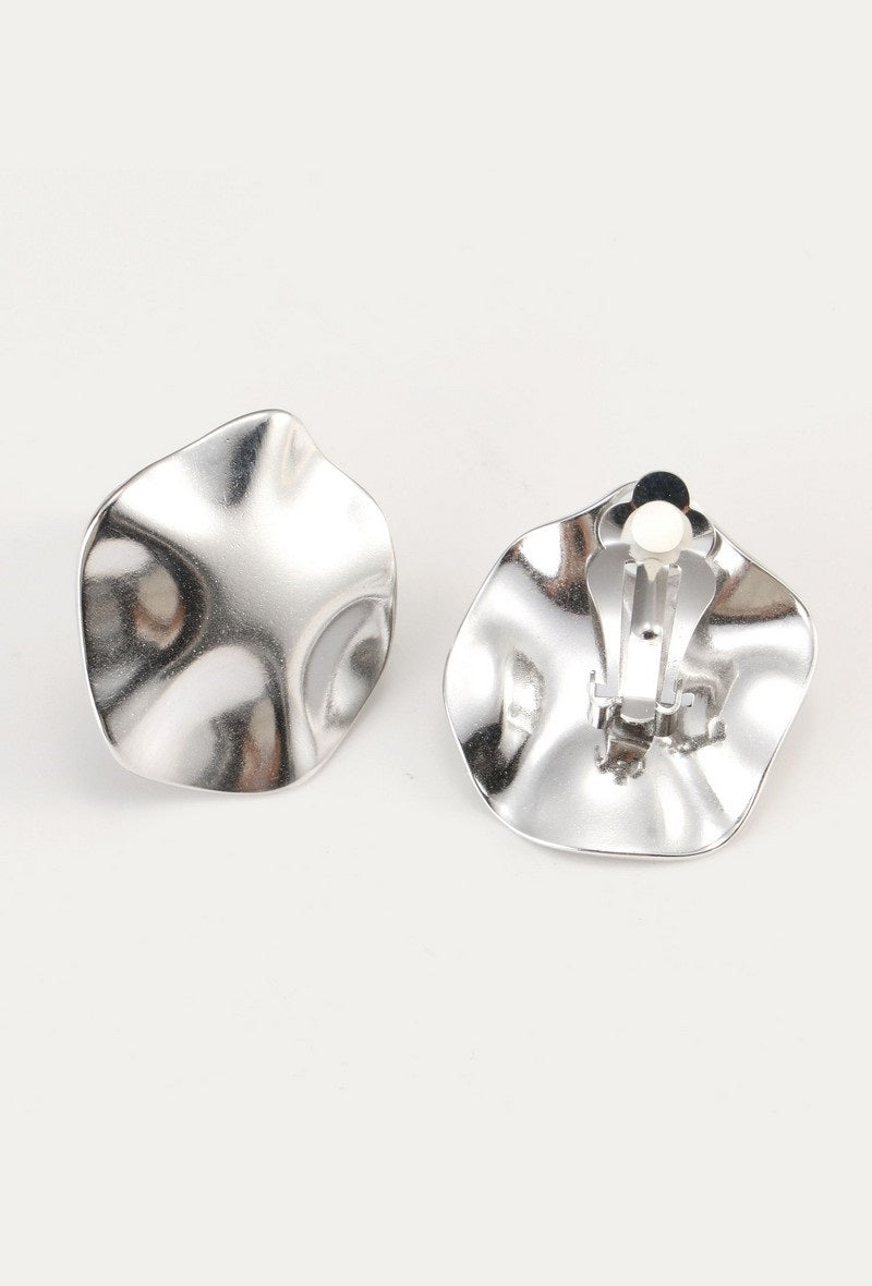 Boucles d'oreilles clip Yevdokiya en acier inoxydable