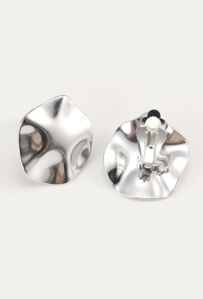 Boucles d'oreilles clip Yevdokiya en acier inoxydable