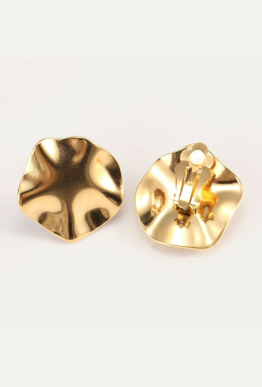 Boucles d'oreilles clip Yevdokiya en acier inoxydable