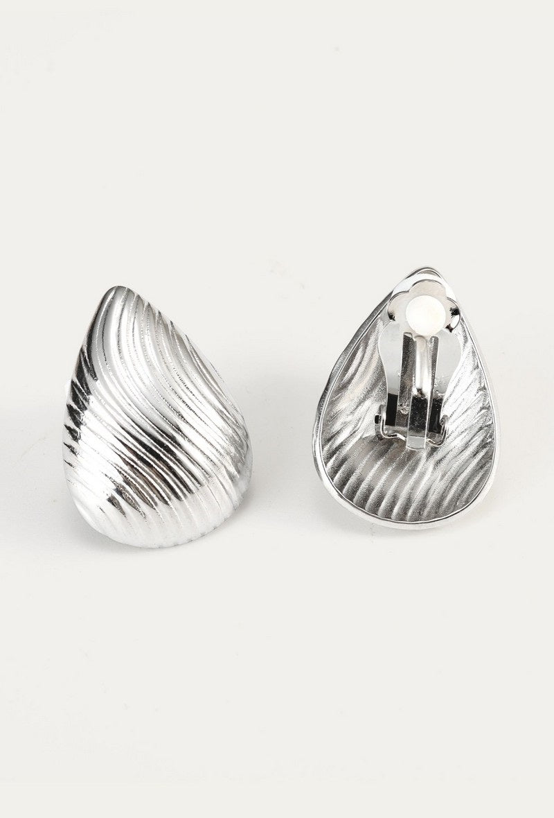 Boucles d'oreilles clip Ylva en acier inoxydable