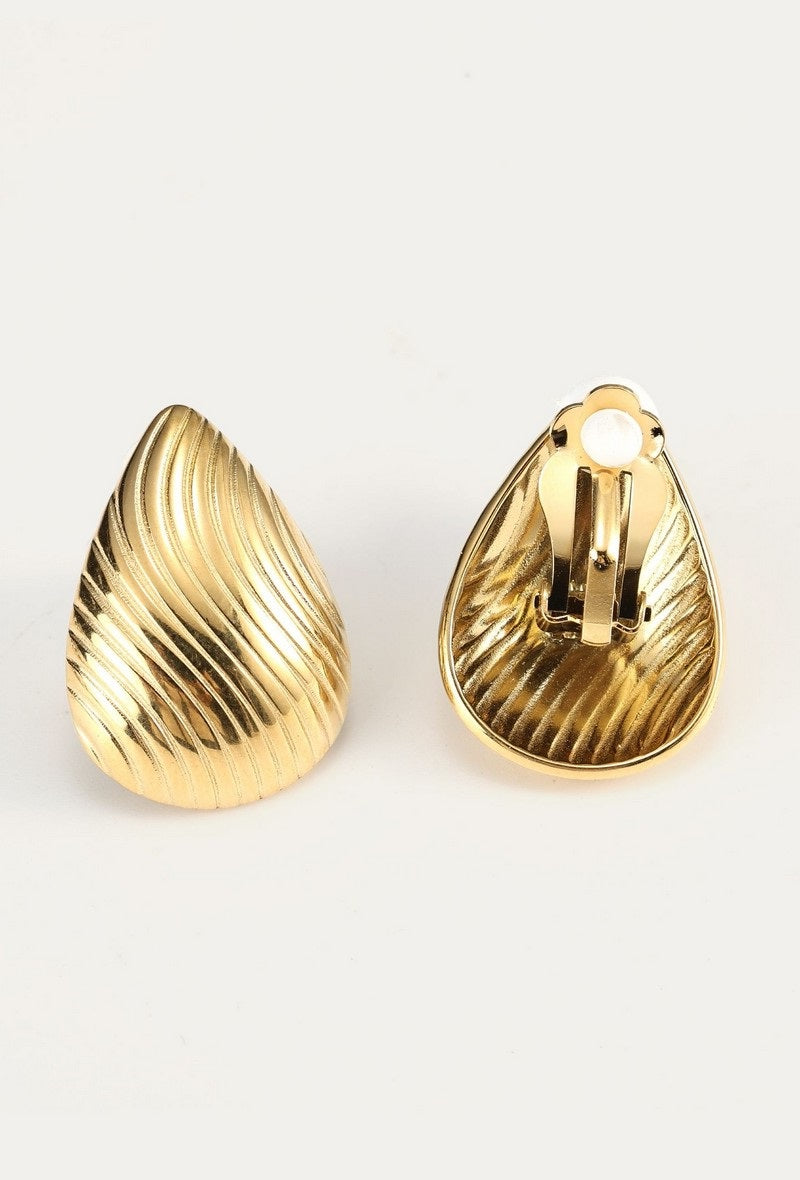 Boucles d'oreilles clip Ylva en acier inoxydable
