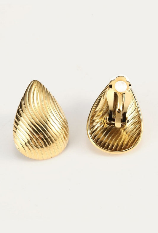 Boucles d'oreilles clip Ylva en acier inoxydable