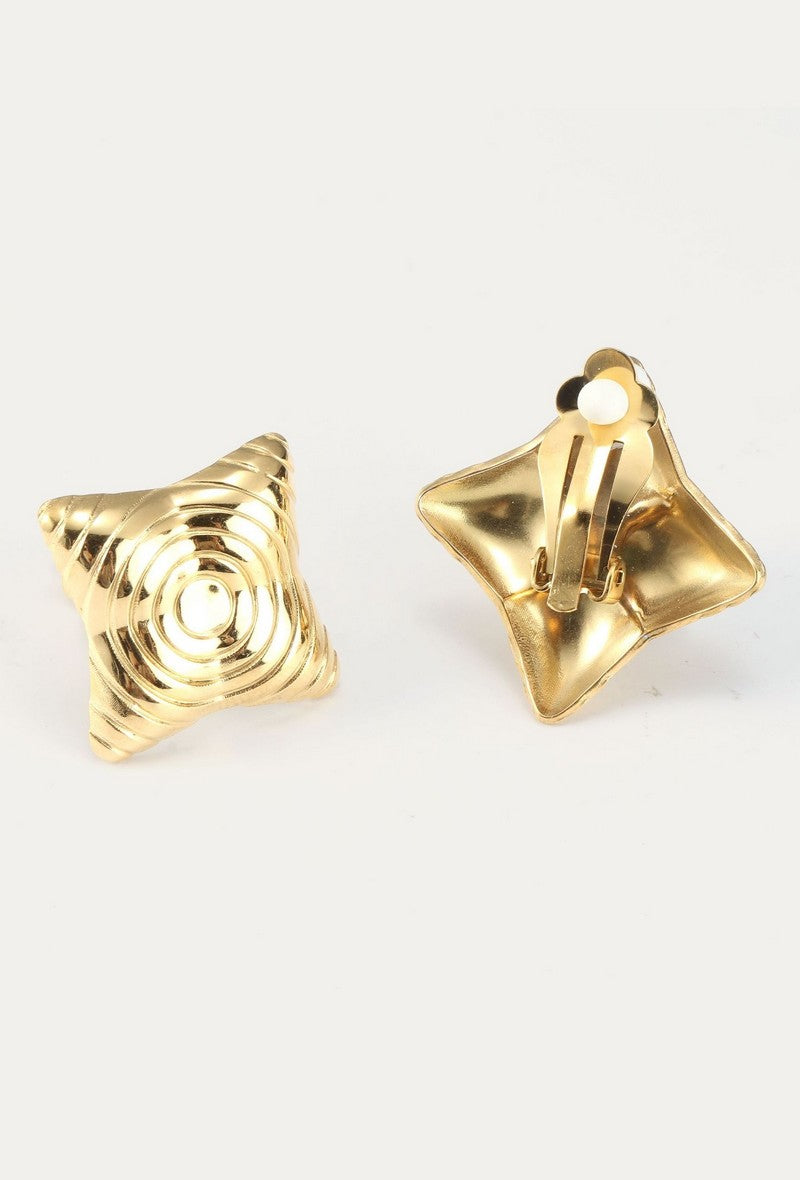 Boucles d'oreilles clip Yocheved en acier inoxydable