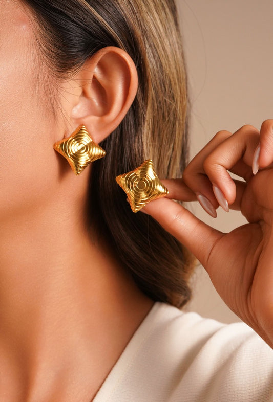 Boucles d'oreilles clip Yocheved en acier inoxydable