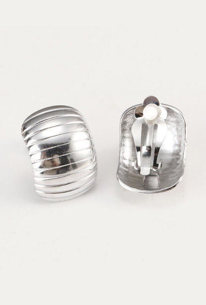 Boucles d'oreilles clip Yolande en acier inoxydable