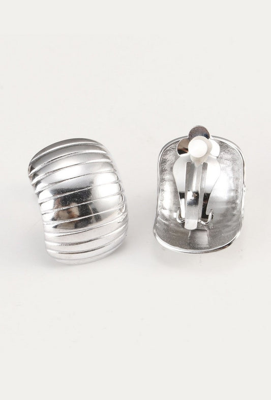 Boucles d'oreilles clip Yolande en acier inoxydable
