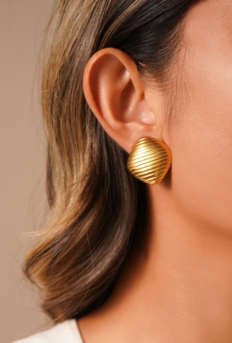 Boucles d'oreilles clip Yonca en acier inoxydable
