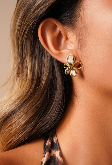 Boucle d'oreille tige Yosra en acier inoxydable