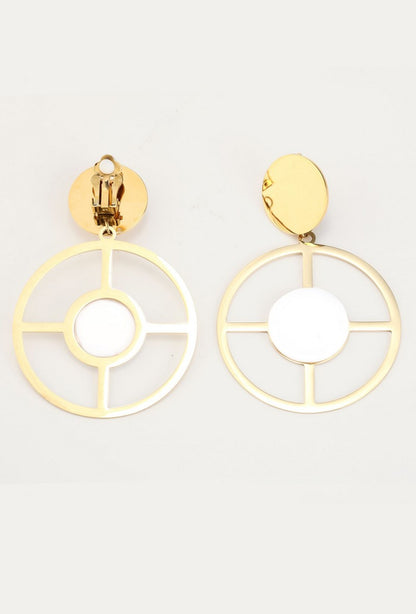 Boucles d'oreilles clip Yosriya en acier inoxydable