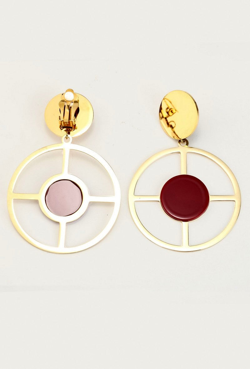 Boucles d'oreilles clip Yosriya en acier inoxydable