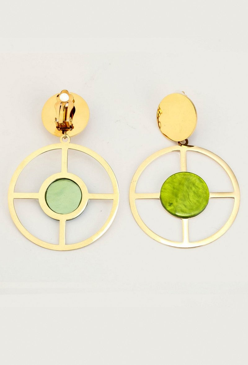 Boucles d'oreilles clip Yosriya en acier inoxydable