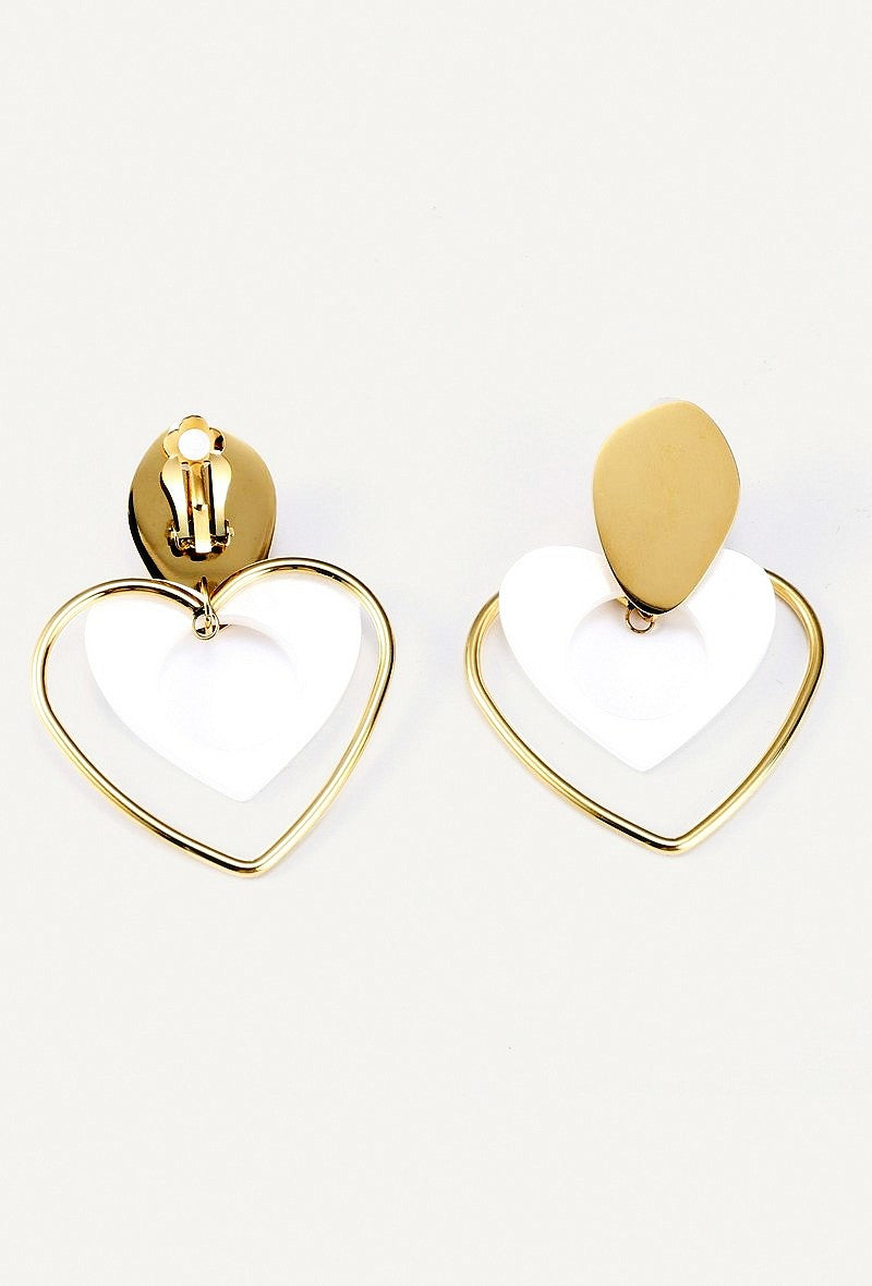 Boucles d'oreilles clip Youmna en acier inoxydable