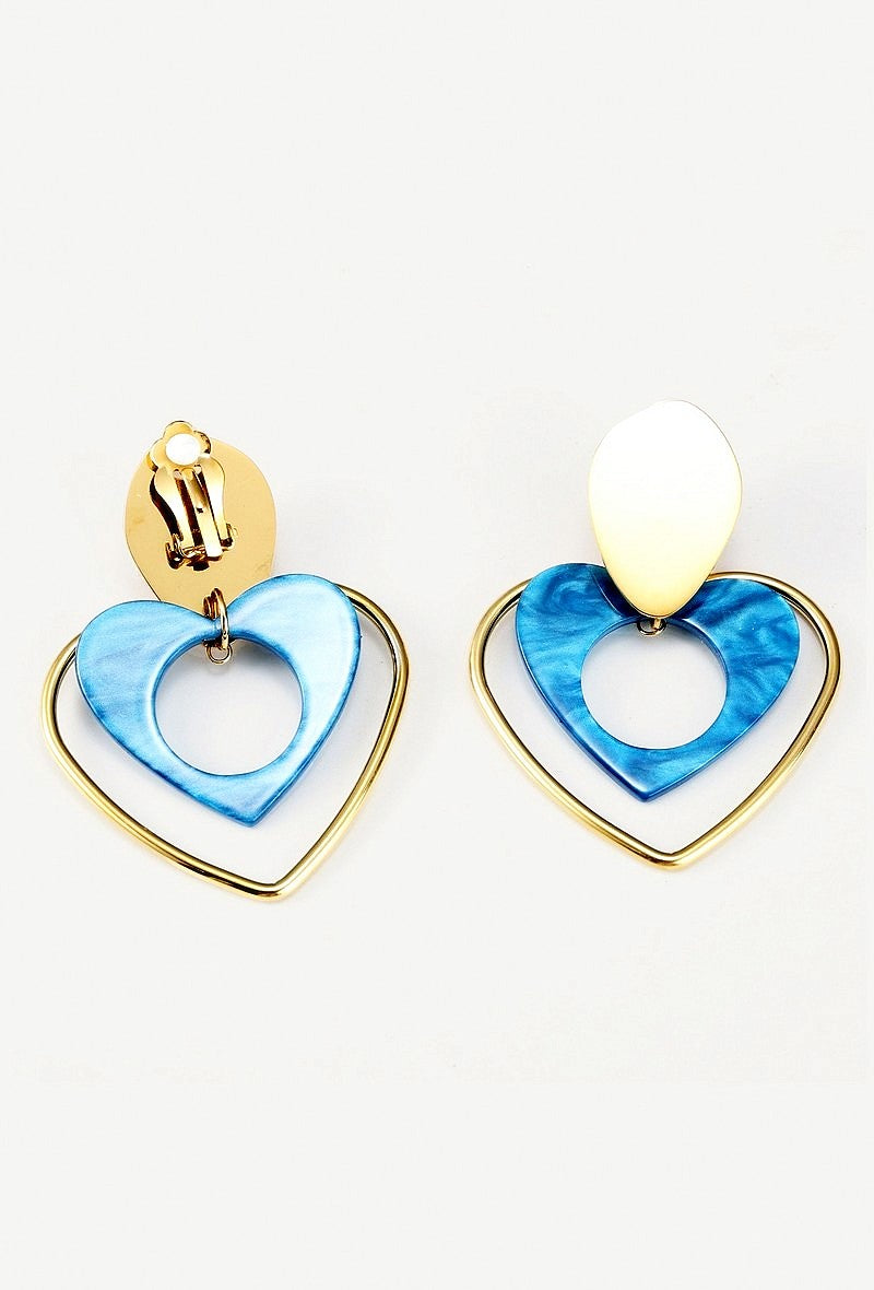 Boucles d'oreilles clip Youmna en acier inoxydable
