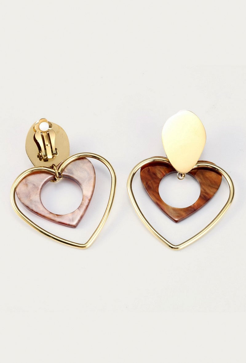 Boucles d'oreilles clip Youmna en acier inoxydable