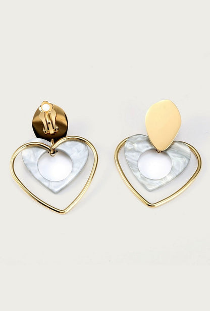 Boucles d'oreilles clip Youmna en acier inoxydable