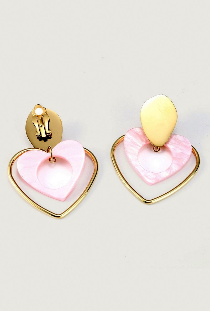 Boucles d'oreilles clip Youmna en acier inoxydable