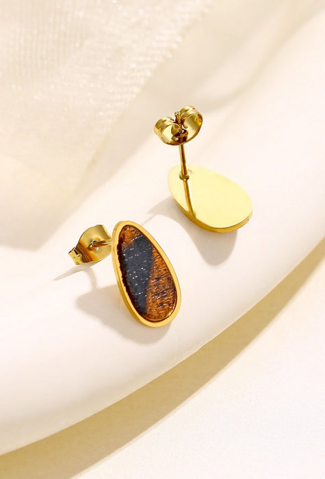 Boucle d'oreille tige Yousra en acier inoxydable