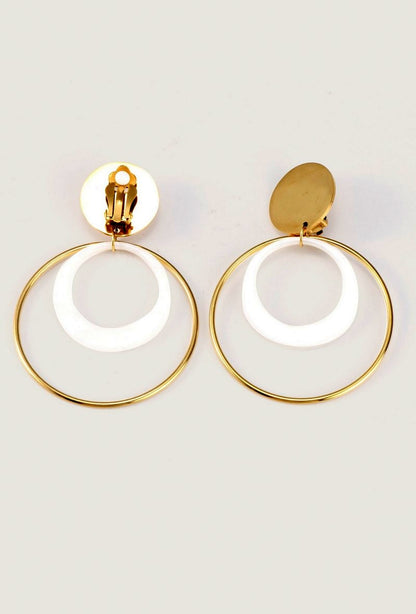 Boucles d'oreilles clip Yousriya en acier inoxydable