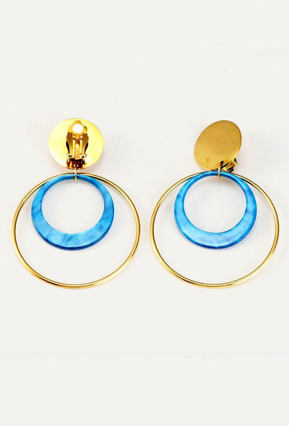 Boucles d'oreilles clip Yousriya en acier inoxydable