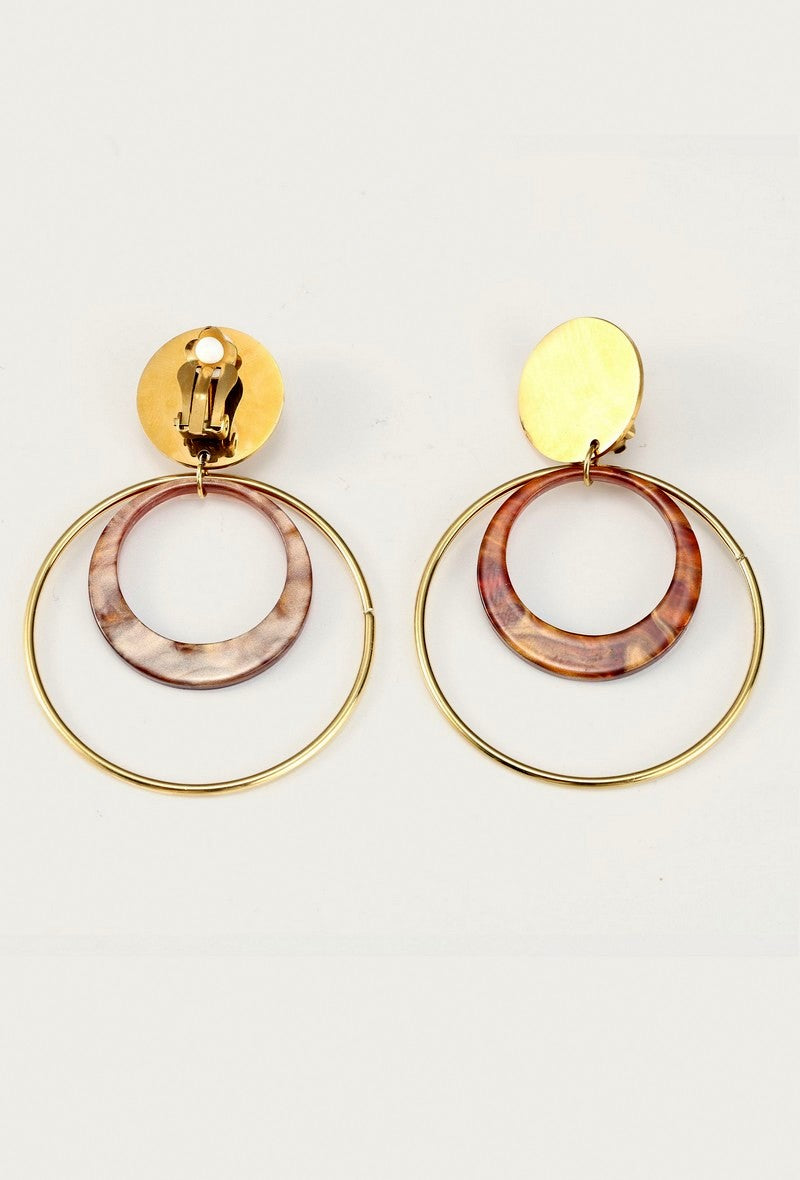 Boucles d'oreilles clip Yousriya en acier inoxydable