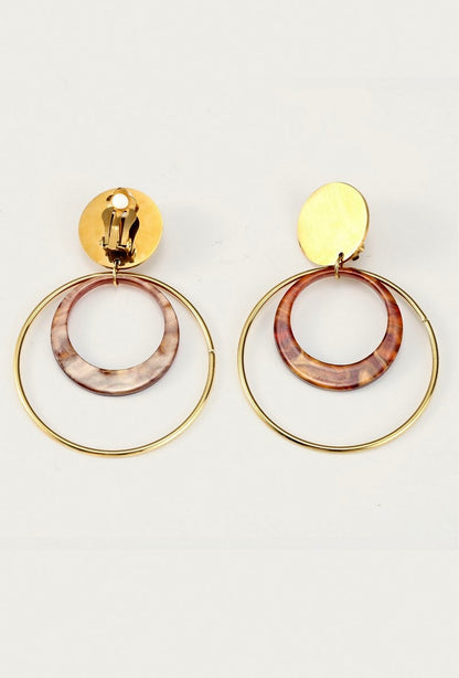 Boucles d'oreilles clip Yousriya en acier inoxydable