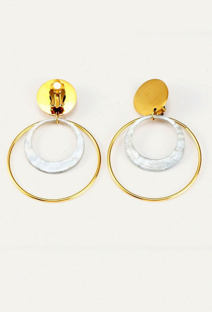 Boucles d'oreilles clip Yousriya en acier inoxydable