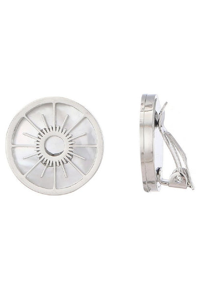 Boucles d'oreilles clip Zandra en acier inoxydable
