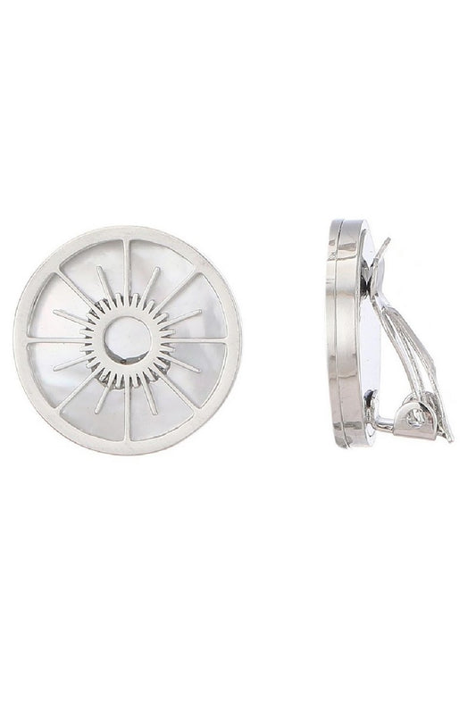 Boucles d'oreilles clip Zandra en acier inoxydable