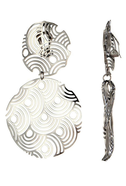 Boucles d'oreilles clip Zanta en acier inoxydable