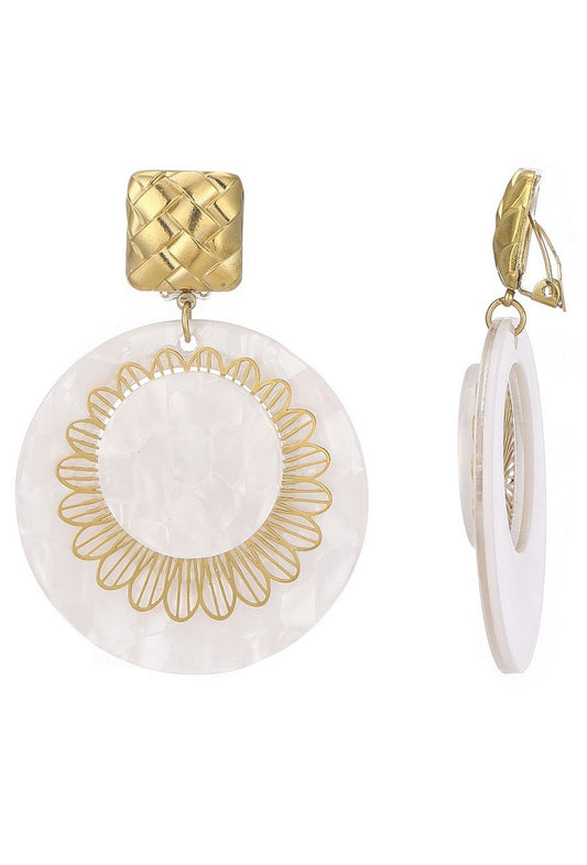 Boucles d'oreilles clip Zaynab en acier inoxydable