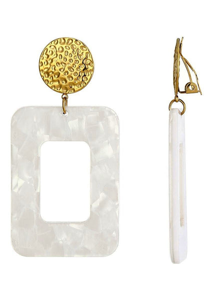 Boucles d'oreilles clip Zdenka en acier inoxydable