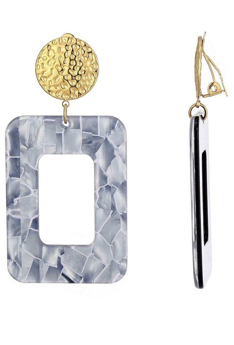Boucles d'oreilles clip Zdenka en acier inoxydable