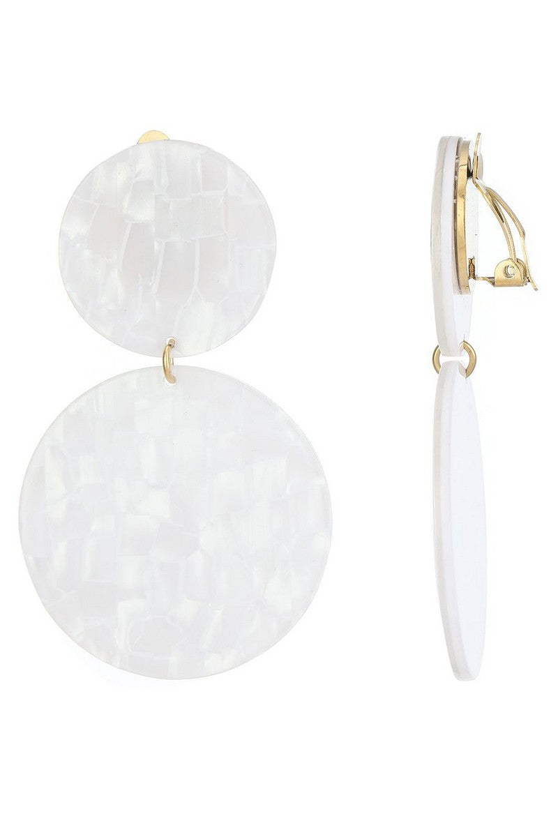 Boucles d'oreilles clip Zdislava en acier inoxydable