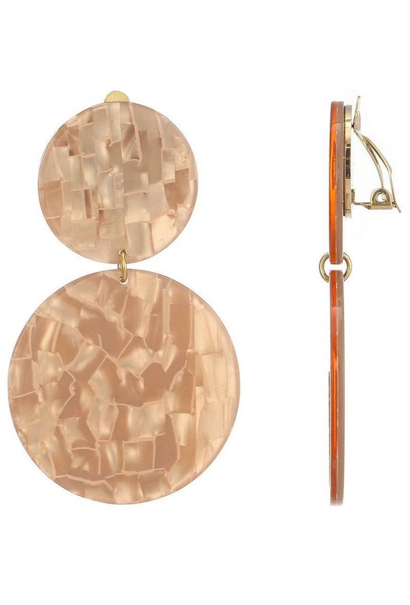 Boucles d'oreilles clip Zdislava en acier inoxydable