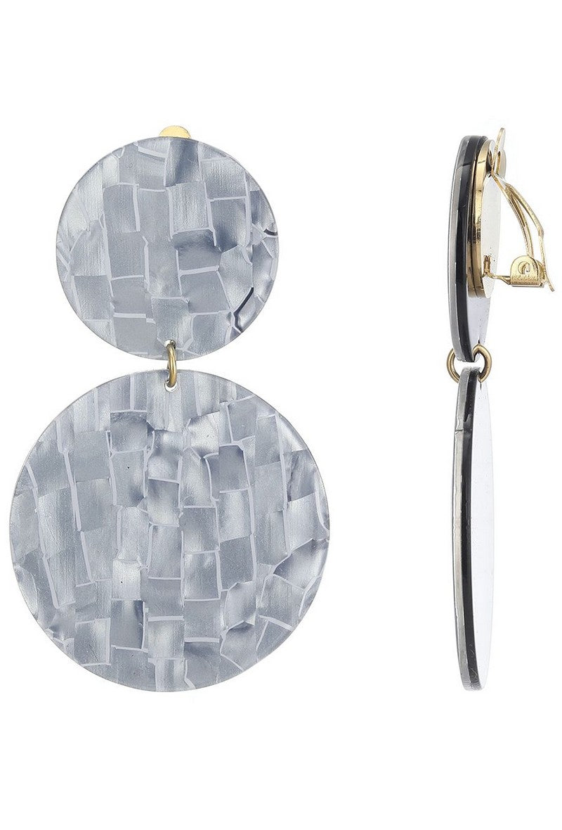 Boucles d'oreilles clip Zdislava en acier inoxydable