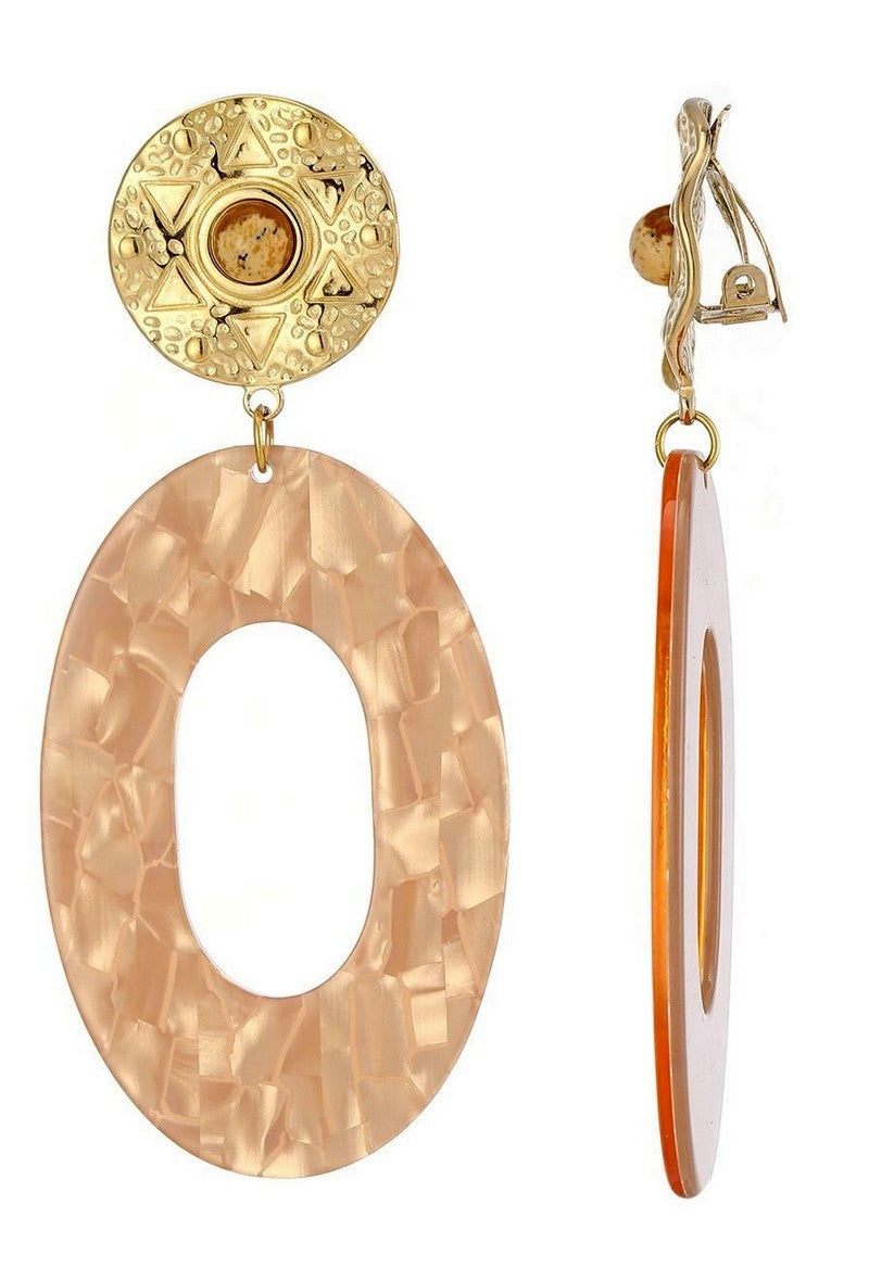 Boucles d'oreilles clip Zdraka en acier inoxydable