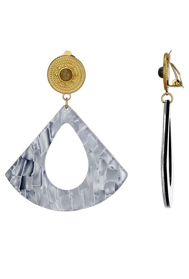 Boucles d'oreilles clip Zehra en acier inoxydable