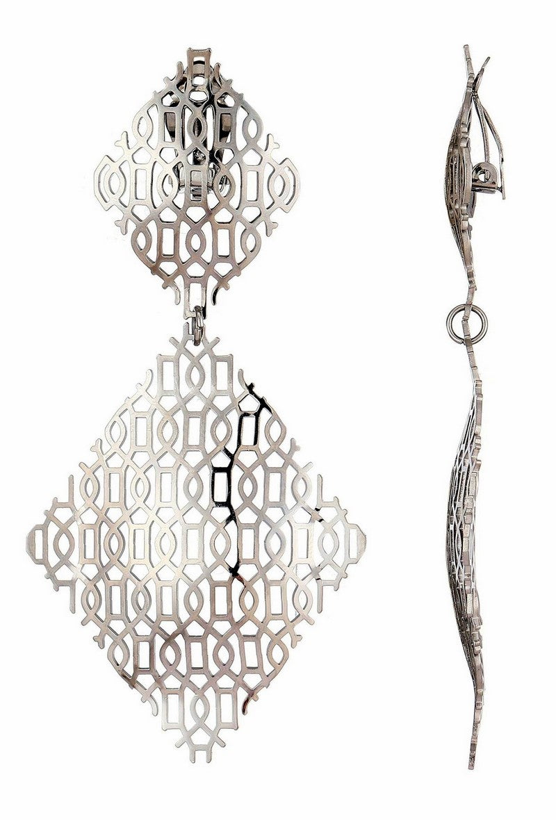 Boucles d'oreilles clip Zeitouna en acier inoxydable