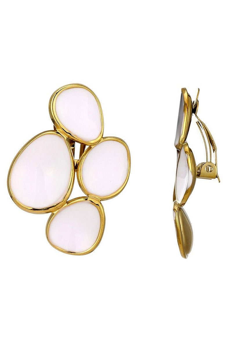 Boucles d'oreilles clip Zella en acier inoxydable