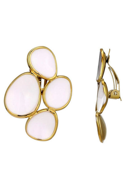 Boucles d'oreilles clip Zella en acier inoxydable